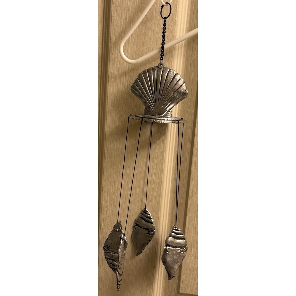 Vintage House‎ Of Lloyd Natures Harmony Pewter Seashell Wind Chimes New